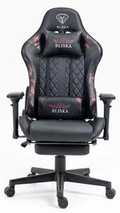 Sedia da gaming con poggiapiedi e braccioli ergonomici 4D. Sedia da gaming con design sportivo ergonomico. Sedia da gaming con cuscini lombari regolabili. Sedia da ufficio, colore: nero/militare - rosa