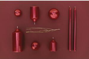 Candela cilindrica in cera per decorazioni e centritavola 7xh15 cm - Red