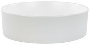 BELIANI Lavabo da appoggio in Vetroceramica bianca rotondo ⌀ 40 cm bagno moderno