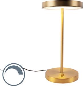 Lampada da tavolo moderna in bronzo con LED disco