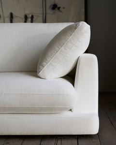 Divano Gala a 4 posti con chaise longue sinistra bianco 300 cm