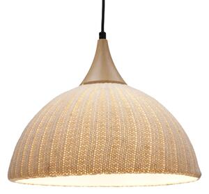Plafoniera moderna in cotone lavorato a maglia - Sukumo White, 29*40*40 cm, Plafoniere classiche e moderne