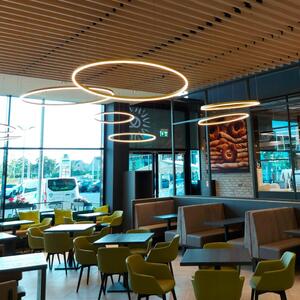 S.luce Ring 120 LED luce a sospensione diretta o indiretta 5m oro tondo