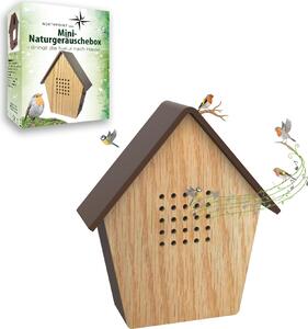 Scatola dei suoni della natura Cinguettio degli uccelli Legno vero Rilevatore di movimento Supporto a parete