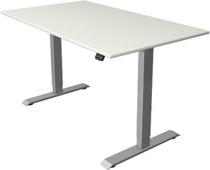 Tavolo da seduta/in piedi Move 1 regolabile elettricamente in altezza fino a 123 cm LxP 140x80 cm bianco/argento