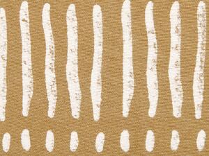 Cuscino decorativo cotone beige e bianco 45 x 45 cm motivo geometrico a righe rivestimento sfoderabile fatto a mano con imbottitura Beliani