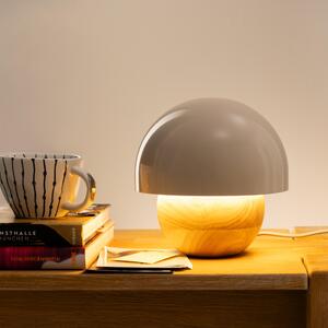 Lampada da tavolo a fungo 20 cm di altezza e 20 cm di diametro - metallo/legno max. 40 W