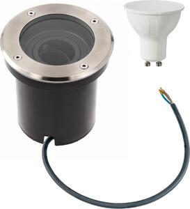 Faretto da incasso a LED rotondo da 5 Watt | orientabile | in acciaio inossidabile | Ø130 x 129 mm (L x A) | 410 lumen | bianco neutro (4000 K)