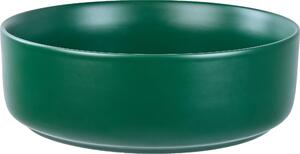 BELIANI Lavabo da appoggio in Vetroceramica verde rotondo ⌀ 37 cm bagno moderno
