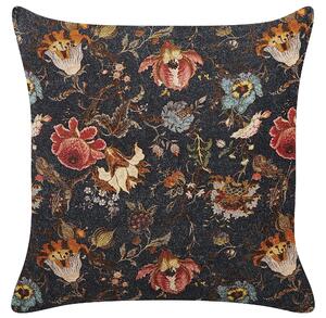 Set di 2 cuscini decorativi velluto multicolore 45 x 45 cm velluto motivo floreale moderno glamour decor Beliani
