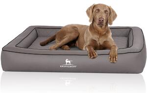 Knuffelwuff Cuccia ortopedica in Pelle finta trapuntata al laser Hampstead 85 x 65 cm Grigio