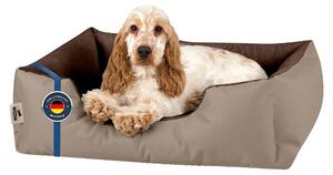 BedDog letto per cani LUPI divano per cani cuscino per cani lavabile, NAMIBSAND (beige/marrone), (S) circa 55x40x17cm