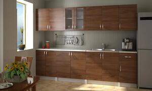Cucina componibile 2.6m mobili da cucina marrone chiaro