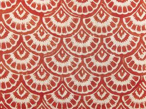 Cuscino decorativo rosso panna cotone motivo geometrico 45 x 45 cm complementi d'arredo dal design retrò Beliani
