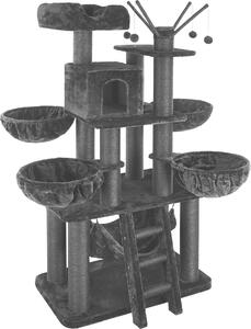 Tectake® tiragraffi Gismo 195 cm con scala, 4 palline e protezione antiribaltamento