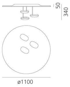 Artemide 1474110A - Plafoniera LED dimmerabile DROPLET LED/87W/230V 3000K
