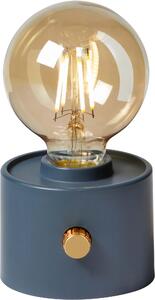Lampada da tavolo LED vintage a forma di lampadina a incandescenza Edison con batteria ricaricabile, USB-C, dimmerabile tramite interruttore rotante – decorazione moderna, antracite