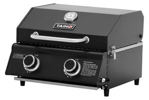 TAINO PLATINUM COMPACT DARK Barbecue a gas da tavolo a 2 fuochi BBQ compatto da campeggio