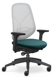Sedus se:kit pro Sedia da ufficio con meccanismo sincronizzato, regolazione individuale del peso, supporto lombare e schienale rivestito in tessuto a membrana in grigio chiaro/petr