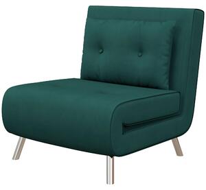 HOMCOM Divano letto Poltrona pieghevole con funzione letto Divano singolo con cuscini Look velluto