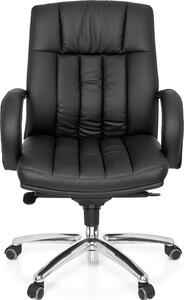 Hjh OFFICE XXL sedia girevole XXL G 100 sedia da ufficio imbottita fino a 150 kg di portata con braccioli in Pelle finta per ufficio, casa
