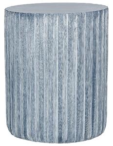 BELIANI Tavolino grigio chiaro in vetro temperato MgO a forma di tamburo rotondo resistenza ai raggi UV ruggine acqua resistente alle intemperie stile boho moderno