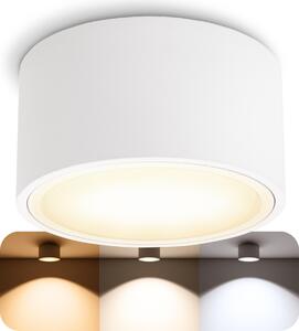 SSC-LUXon CELI-X LED faretto da superficie piatto rotondo bianco - con lampada LED GX53 LumiFLEX dimmerabile - faretto da superficie a soffitto colore della luce caldo/neutro/freddo