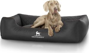 Letto per cani Milano in Pelle finta trapuntata XL nero