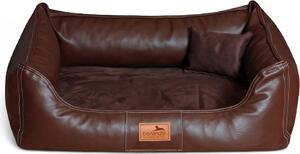Tierlando® MADDOX VIP letto ortopedico per cani VISCO velours Pelle finta S - XXL - Dimensioni: 100x75cm | Colore: 01 Brown