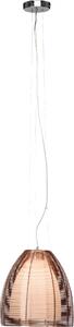 Lampada a sospensione, accorciabile, altezza 130 cm, Ø 29 cm, E27, max. 60 W, bronzo