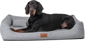 Tierlando® Letto ortopedico per cani WILLIAM Couture | Divano confortevole per cani - Dimensioni: 110x85cm | Colore: 02 Graphite