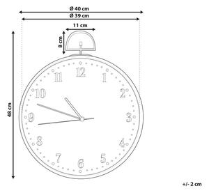Orologio da Parete MDF Legno Chiaro Design Vintage Effetto Legno Rotondo 40 cm Beliani