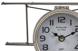 Orologio da Tavolo Forma Aeroplano Metallo Argento stile Vintage Beliani