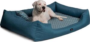 Tierlando® Lettino ortopedico per cani ELLEN in poliestere con motivo a rombi L-XXXL - Dimensioni: 160x110cm | Colore: 38 Petrol