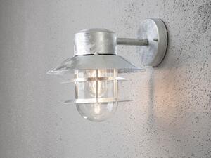 Lanterna da parete a LED da esterno, resistente alle intemperie, lampada da esterno da 24 cm, argento