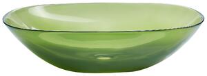 BELIANI Lavabo da appoggio verde trasparente solid surface 54 x 36 cm bagno moderno
