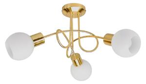 Lampada da soffitto Lindby Elaina, Ø52cm, 3 ganci, ottone, vetro, E14