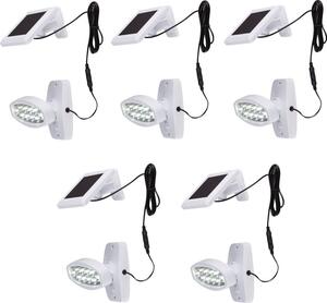 Pratico set di 5 luci da parete a LED con rilevatore di movimento