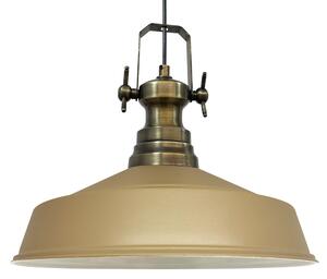 Lampada a sospensione Asletl Lampada industriale in metallo Ø41 cm, beige Lampada a sospensione