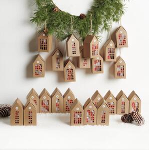 Casette di cartone per calendario dell'Avvento, 24 pezzi, 9x4,5x4,5 cm,MIX