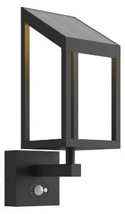 Lucande Timeo LED, lampada solare da parete per esterni