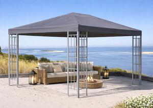 Rank Gazebo 3x4 m in metallo per giardino, tenda da festa antracite RAL 7012