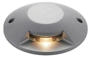 Lucande Faretto LED da pavimento Jeffrey, argento, 1 emissione luminosa
