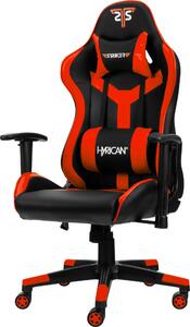 Sedia da gaming Hyrican Striker WZ603 Copilot, Pelle finta, braccioli 2D, struttura in acciaio, nero/rosso