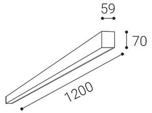 LED2 - Plafoniera da soffitto LED NOLI LED/40W/230V 3000/3500/4000K 120 cm nero
