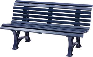 Panchina da giardino Jamaica | 3 posti | Blu | HxLxP 80x150x64cm | Plastica resistente agli agenti atmosferici e ai raggi UV | Panchina da parco Panchina da esterno Balcone da giardino Terrazza