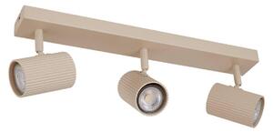 Lindby Faretti da soffitto Kardis, beige, a 3 ganci, in metallo, GU10