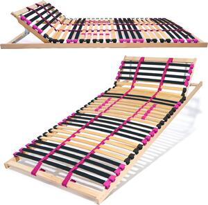 Rete a doghe Coemo PINK DREAM 80x200 cm sezione di testa regolabile grado di fermezza 28 doghe