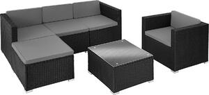 Tectake® Rattan Lounge Lignano per 4/5 persone resistente