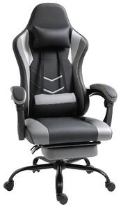 Vinsetto: sedia da gaming ergonomica, sedia da scrivania, regolabile in altezza, nera